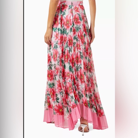 Alice + Olivia Katz Floral Pleated Maxi Skirt - Picture 2 of 7